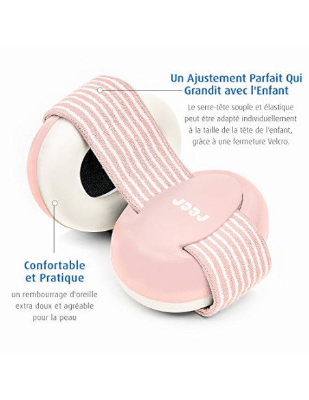Casque anti bruit bébé rose Reer Silentguard Baby reer