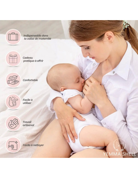 Coquillages d’allaitement Yemma Shell Nacre + 6 Coussinets Yemma Shell