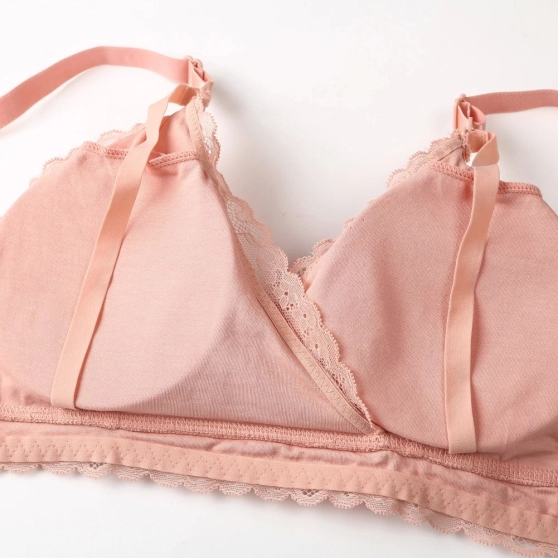 Soutien-gorge d'allaitement en dentelle, respirant, sans armature