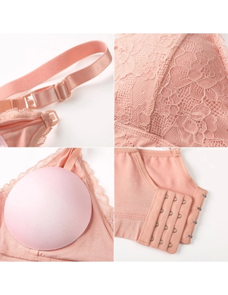 Soutien-gorge d'allaitement en dentelle, respirant, sans armature