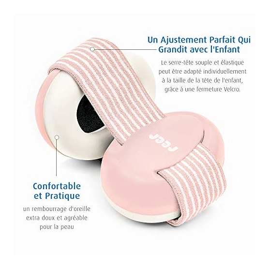Casque anti bruit bébé rose Reer Silentguard Baby
