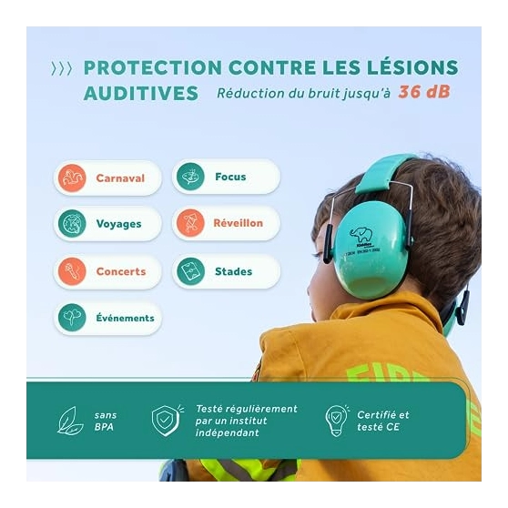 Casque anti bruit SCHALLWERK Kiddies Enfant Protège Les Oreilles