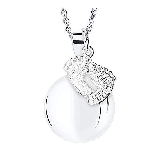 Bola de grossesse Mamijux pieds de bébé argenté