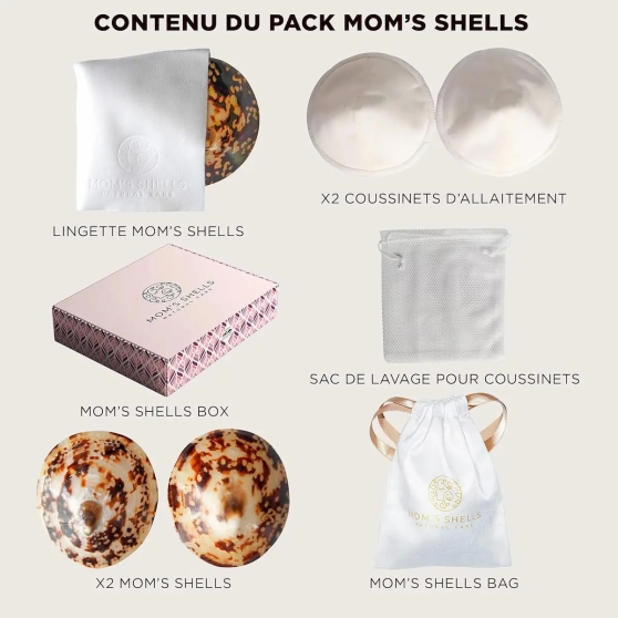 Coquillages d'allaitement MOM'S SHELLS (nacre, Made in France) - 7