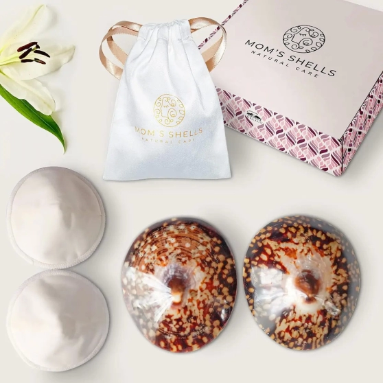 Coquillages d'allaitement MOM'S SHELLS (nacre, Made in France)