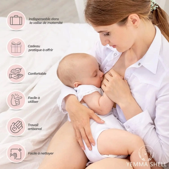 Coquillages Yemma Shell en nacre + 6 coussinets - 4