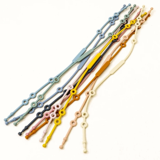 Attache-tétine en silicone souple, clip réglable - 7