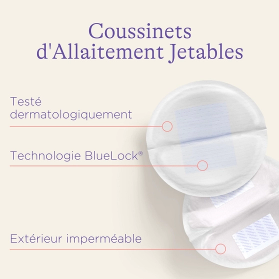 Coussinets d'allaitement jetables Lansinoh Blue Lock (24)