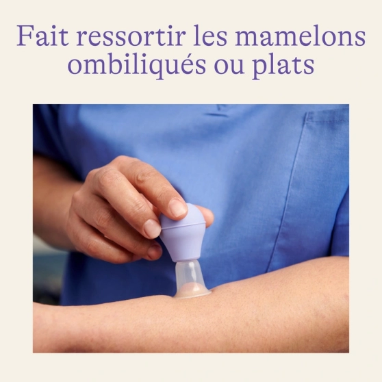 Poire Latch Assist Lansinoh (mamelons plats ou ombiliqués)