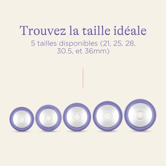 Téterelles Comfort Fit 21 mm - Lot de 2 pour tire-lait Medela - 8
