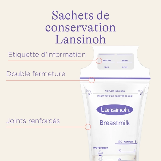 Sachets de conservation du lait maternel Lansinoh (lot 25) - 4