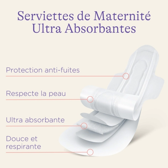 Serviettes post accouchement 0 à 2 semaines - 5