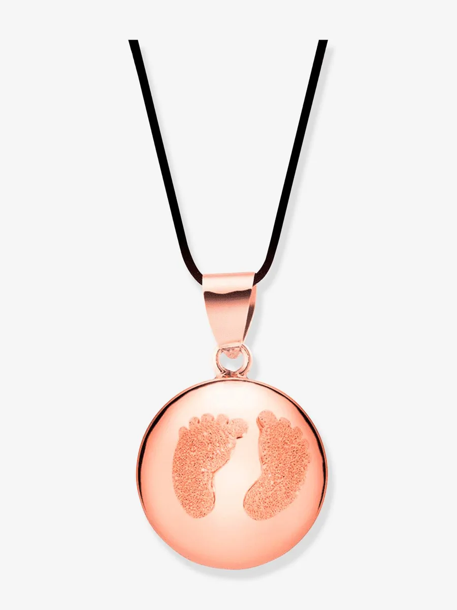 Pendentif Bola de grossesse doré à l'or rose rose