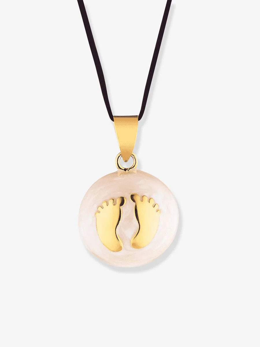 Pendentif Bola de grossesse doré à l'or rose rose