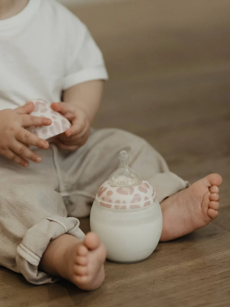 Biberon BibRond 150 ml ELHEE blanc imprimé