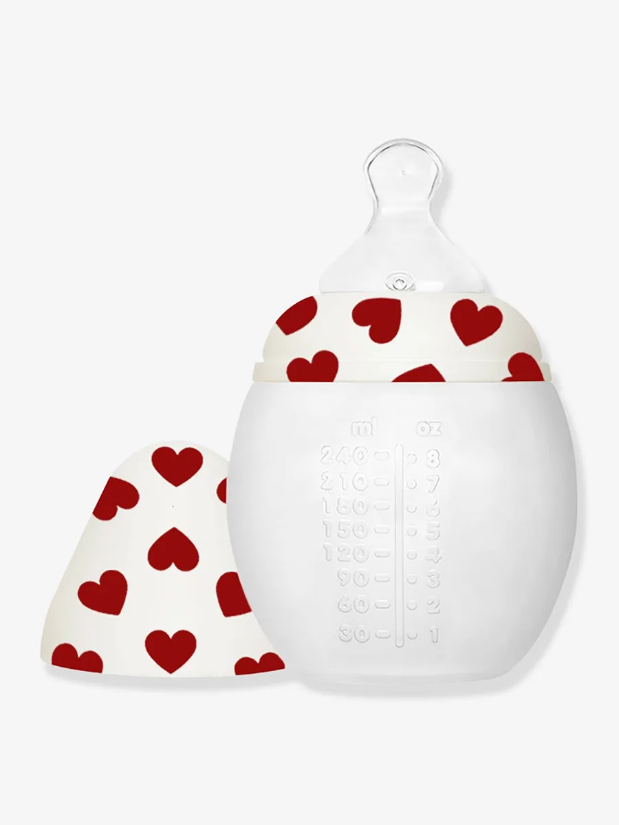 Biberon BibRond 240 ml blanc imprimé