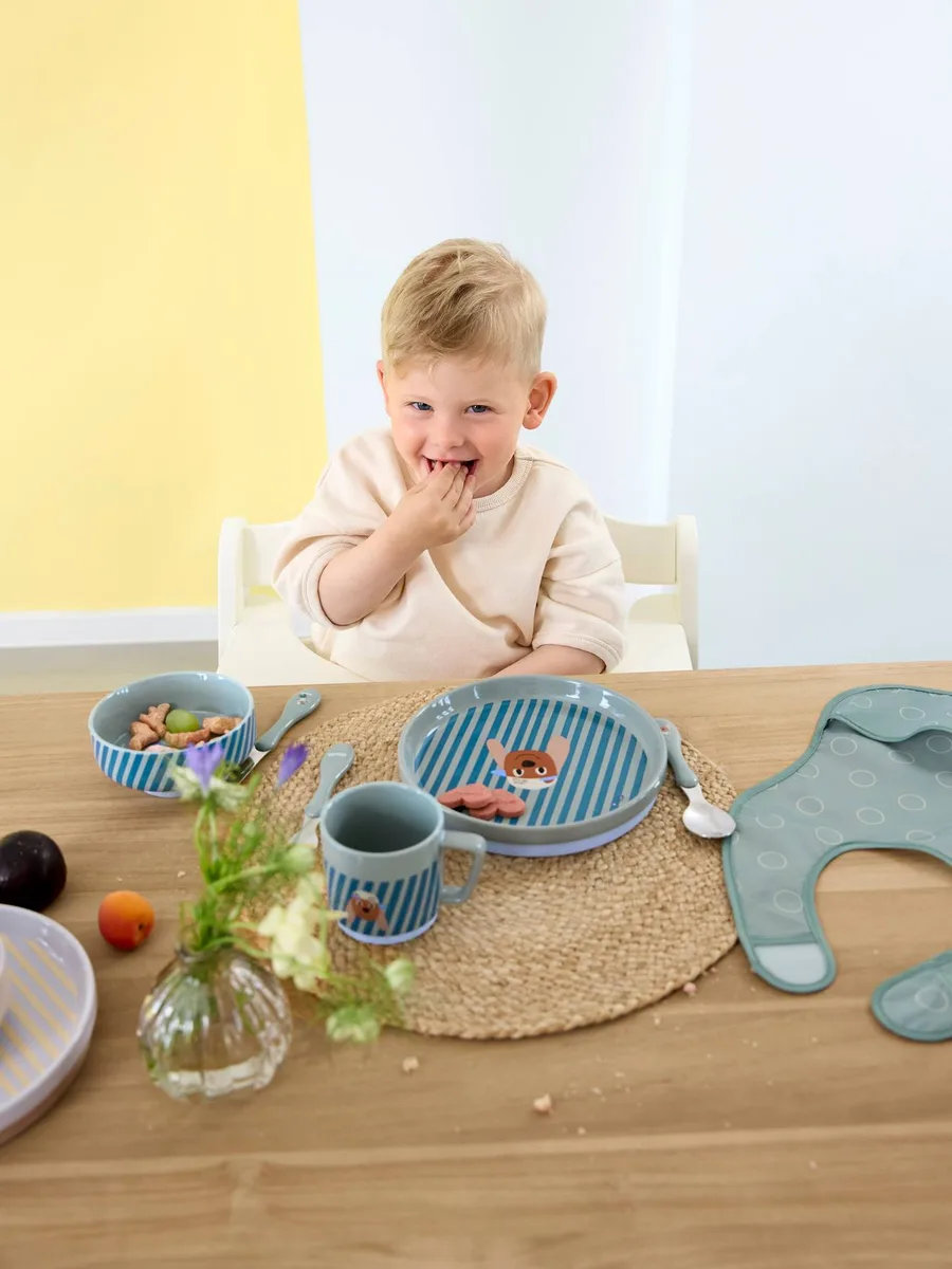 Coffret repas porcelaine enfant vert - 2