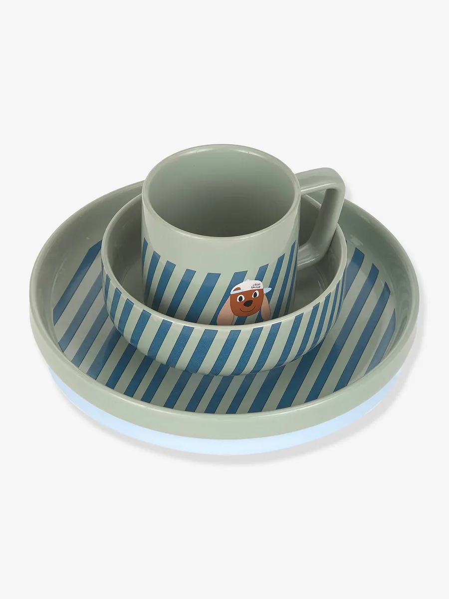 Coffret repas porcelaine enfant vert - 3