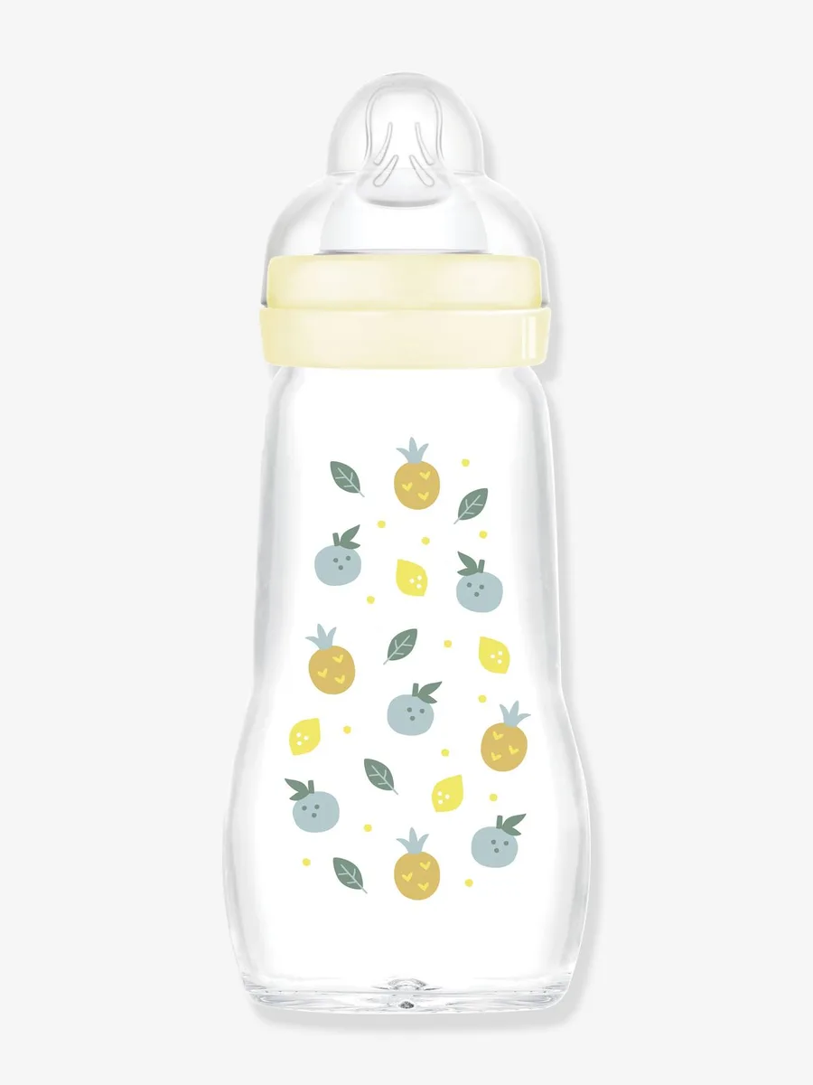 Biberon verre 260 ml Feel Good débit 2 beige - 3