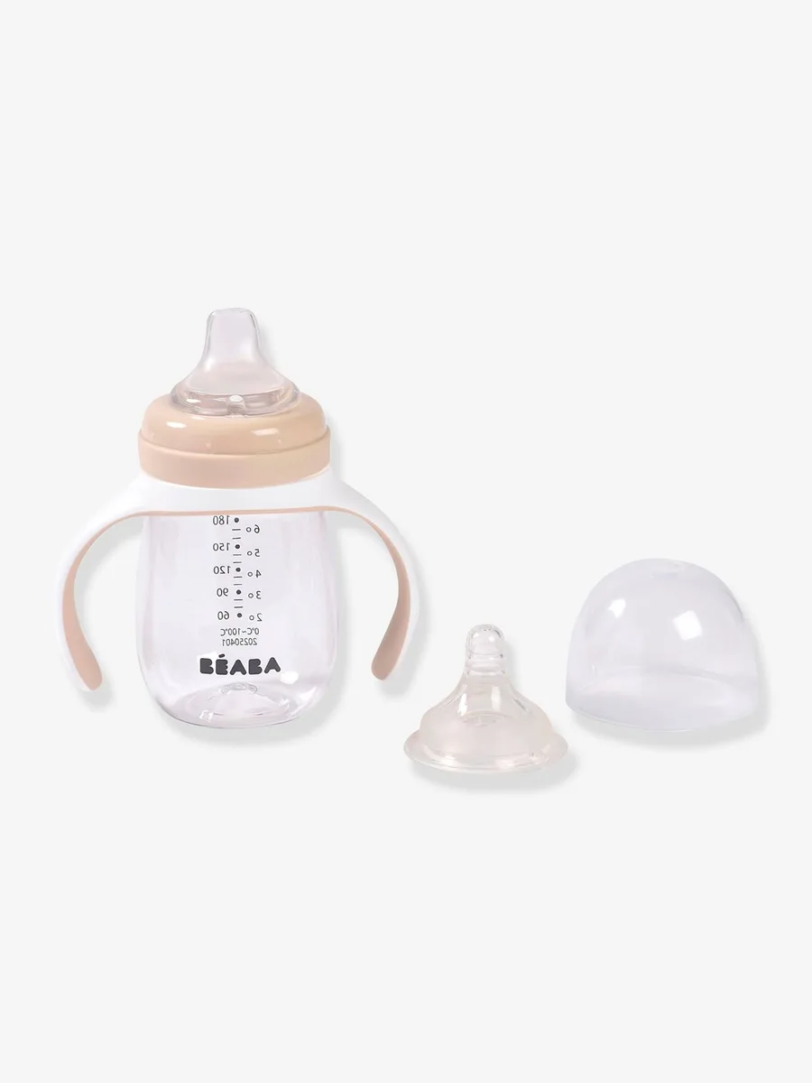 Biberon d'apprentissage 2 en 1 (210 ml) beige - 2