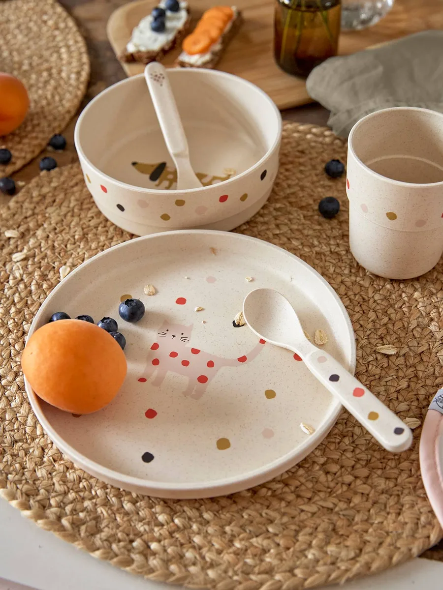 Coffret repas 4 pièces LÄSSIG little mateys orange épicée