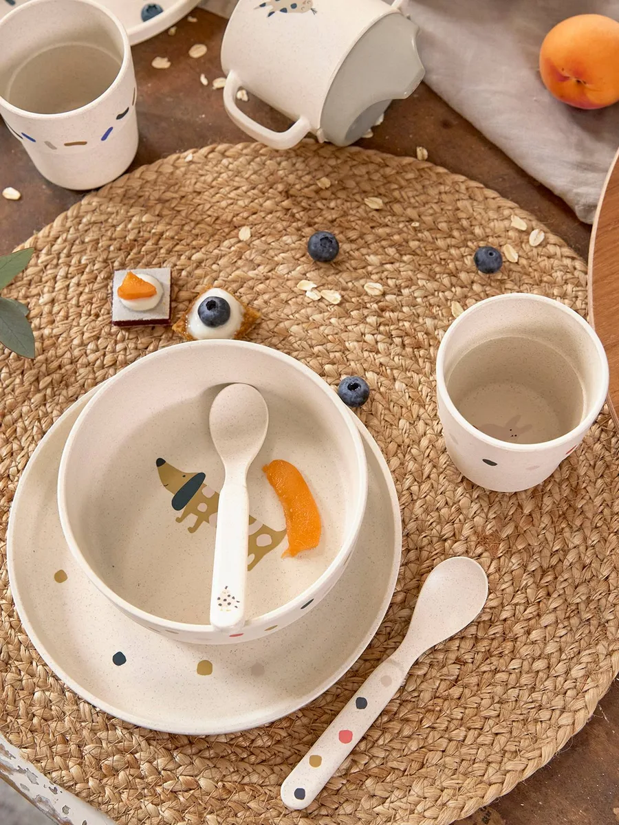 Coffret repas 4 pièces LÄSSIG little mateys orange épicée