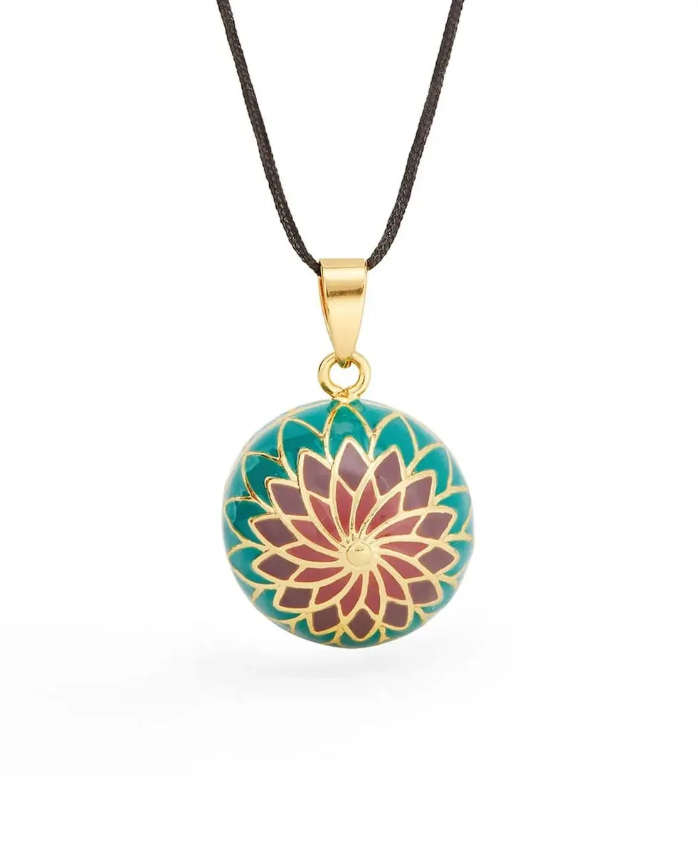 Bola De Grossesse - Magnolia - Email Multicolore - Doré Or 18 Multicolore