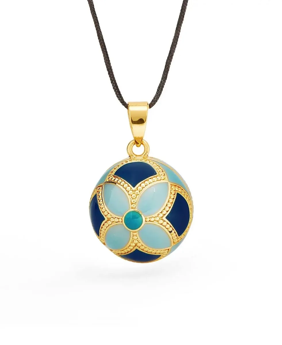 Bola De Grossesse - Byzance - Email Multicolor - Doré Or 18 Multicolore