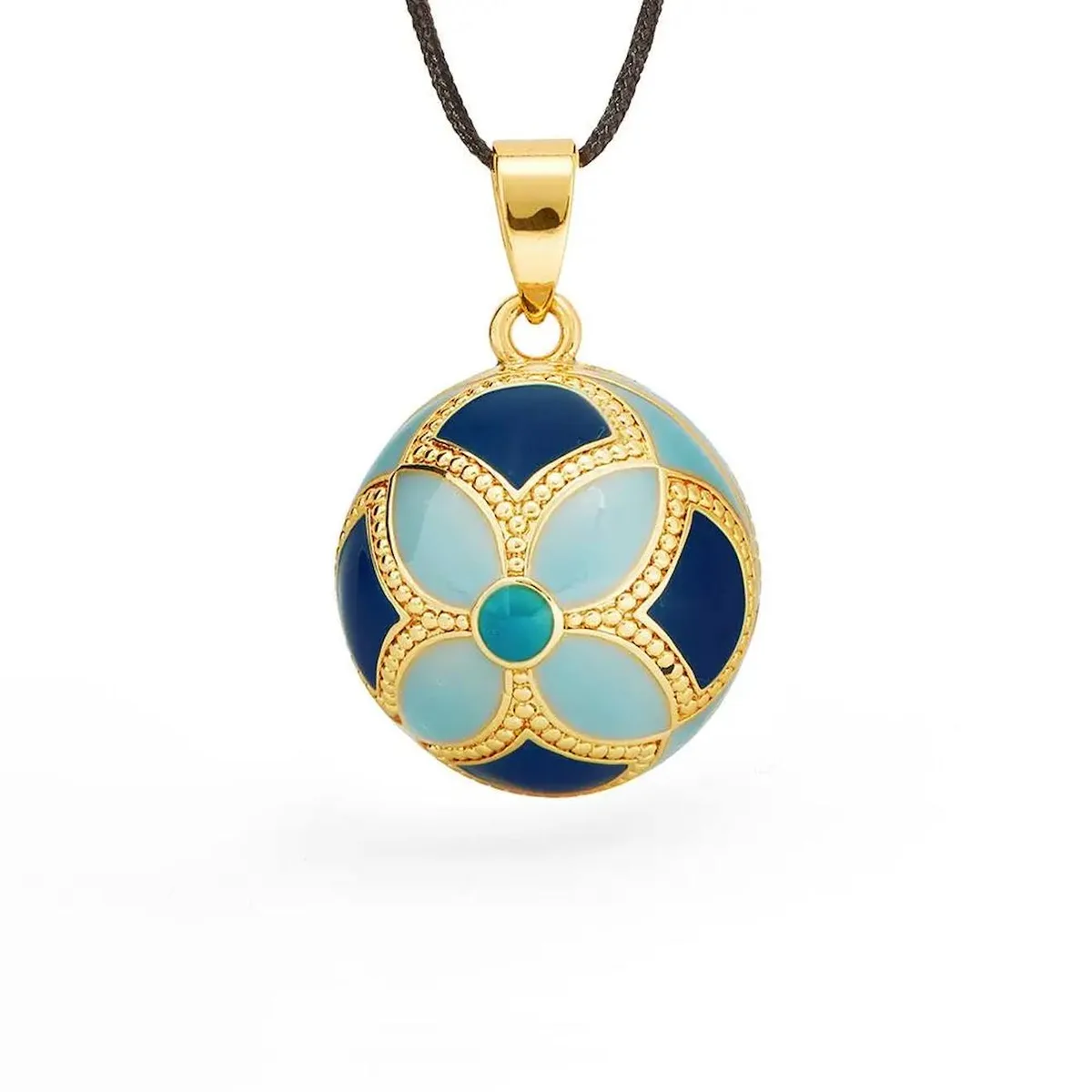 Bola De Grossesse - Byzance - Email Multicolor - Doré Or 18 Multicolore