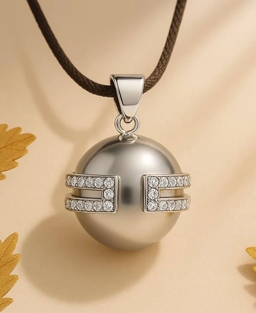 Bola De Grossesse - Déesse - Rhodium - Cristaux Rhodium