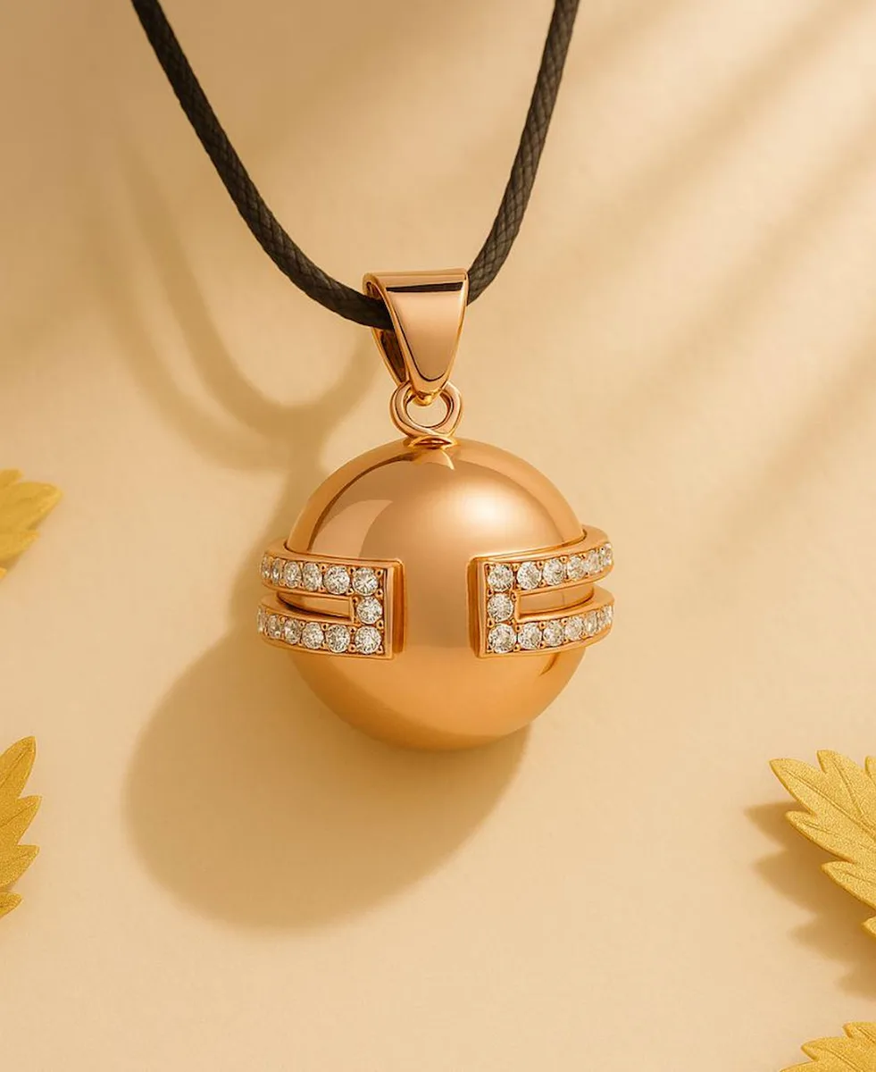 Bola De Grossesse - Déesse - Doré Or Rose - Cristaux Or Rose