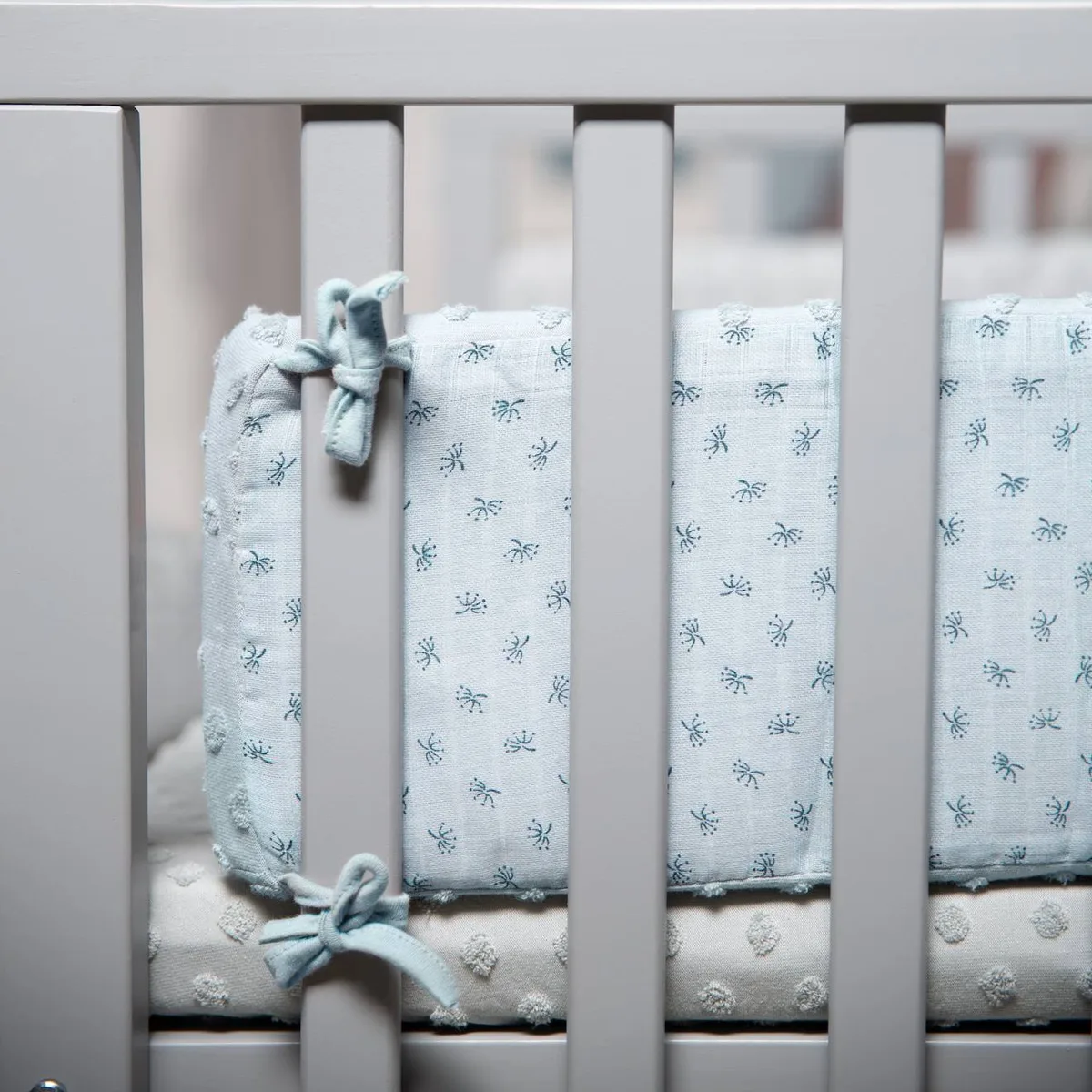 Tour De Lit Bébé Déhoussable En Coton Bio Lil Planet Gris Argenté - 2