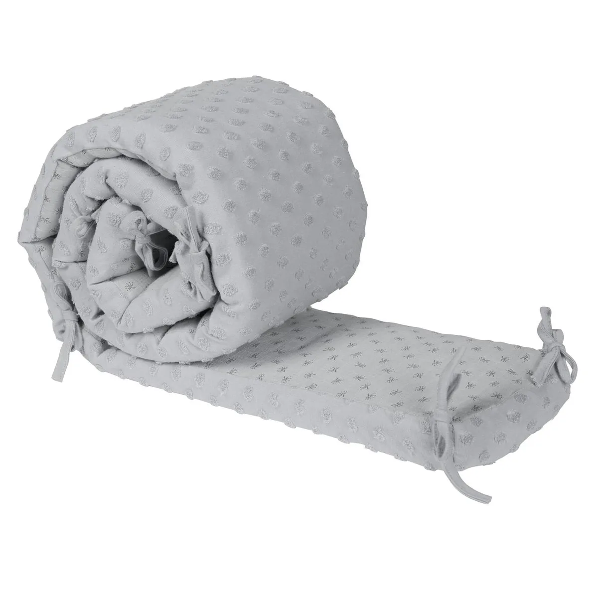 Tour De Lit Bébé Déhoussable En Coton Bio Lil Planet Gris Argenté - 3