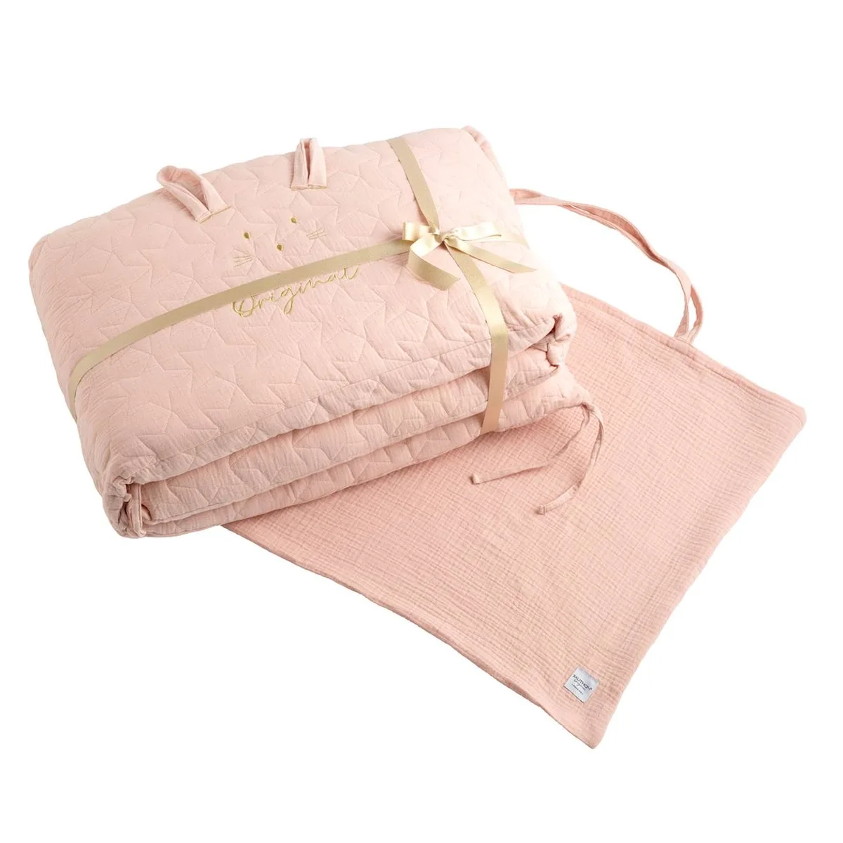 Tour De Lit Bébé En Coton - Original Rose