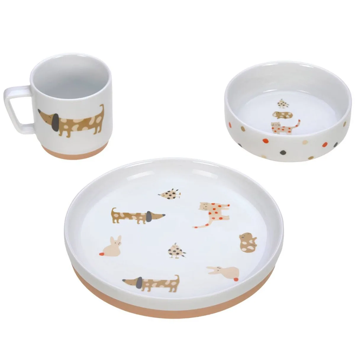 Coffret Repas En Porcelaine Little Mateys Blanc
