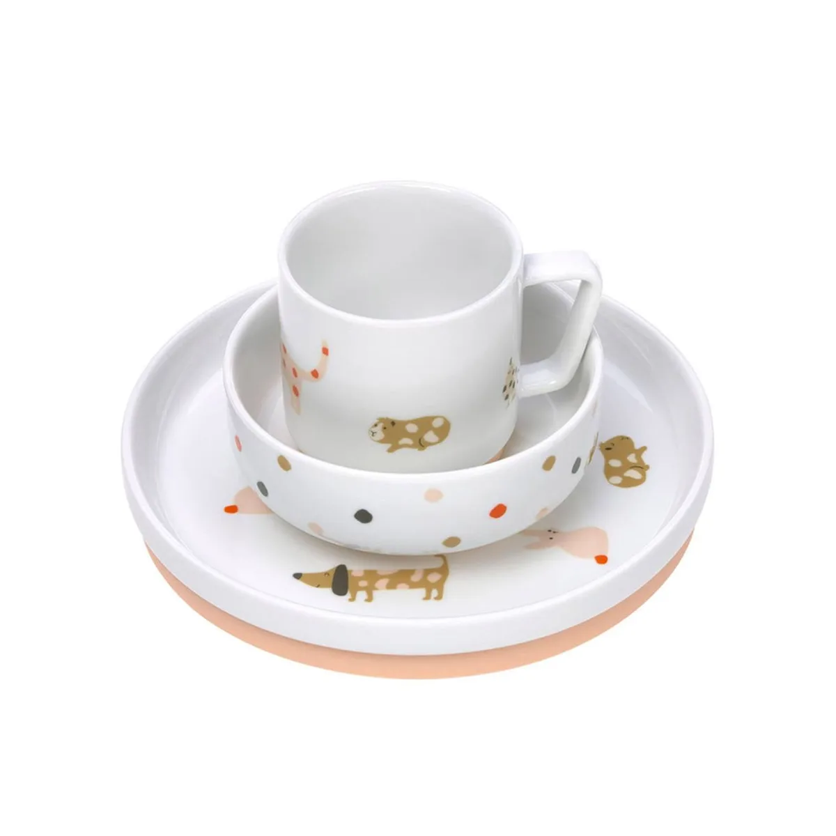Coffret Repas En Porcelaine Little Mateys Blanc - 2