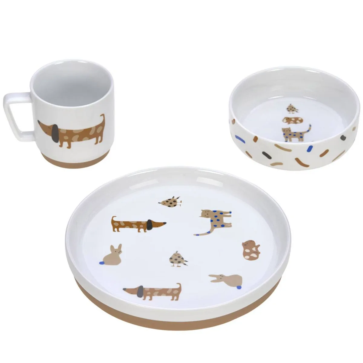 Coffret Repas En Porcelaine Little Mateys Blanc - 4