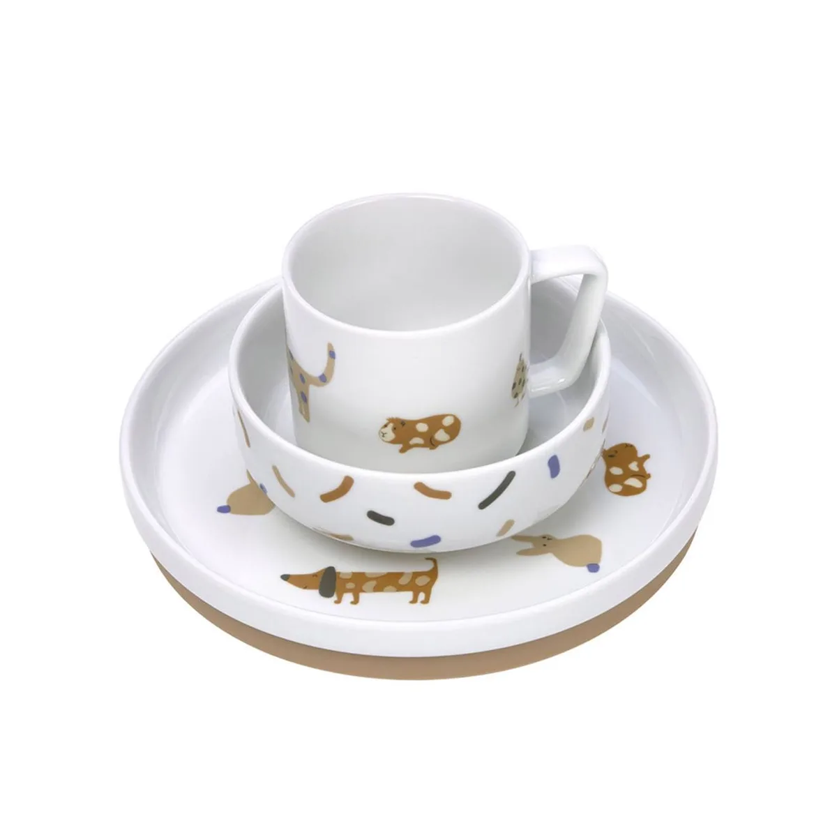 Coffret Repas En Porcelaine Little Mateys Blanc - 5