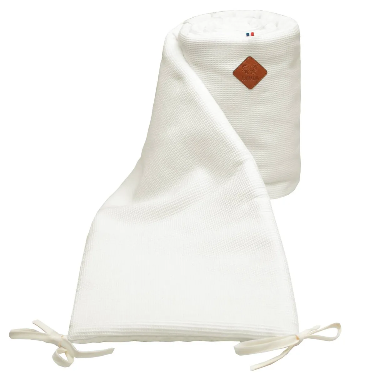 Tour De Lit Universel En Gaze De Coton Nid D'abeille Écru