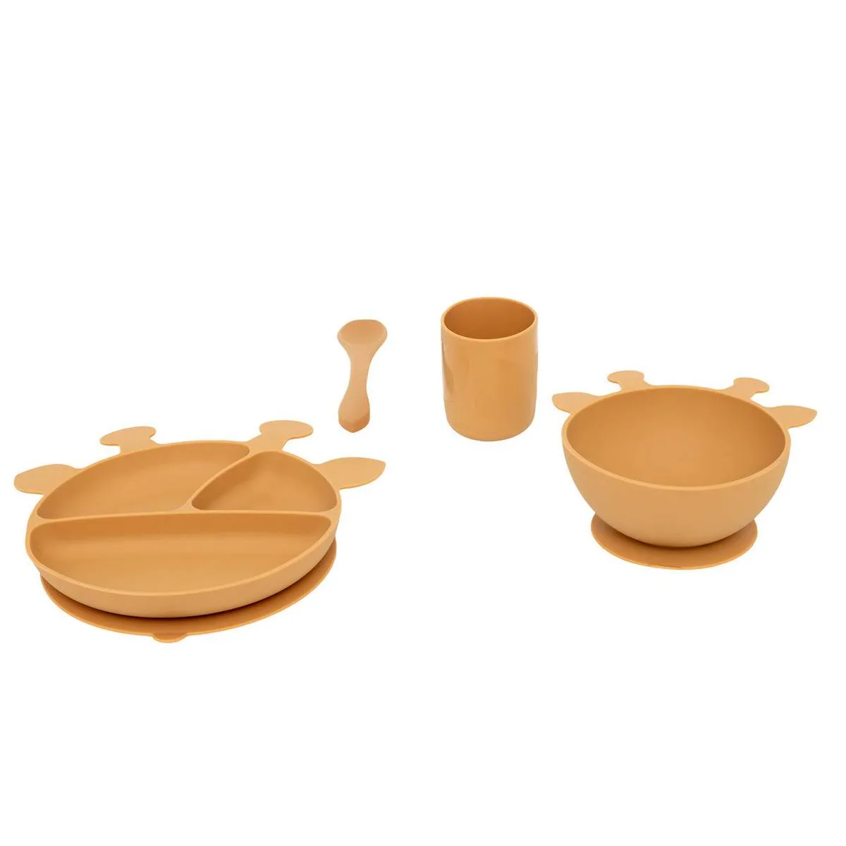 Set Repas Vaisselle 4 Pièces Enfant Moutarde