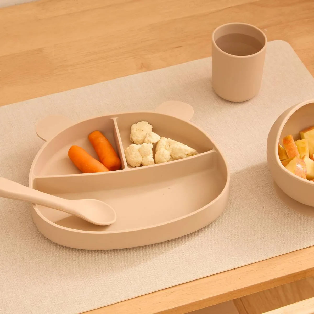 Set Repas Vaisselle 4 Pièces Enfant Moutarde - 4