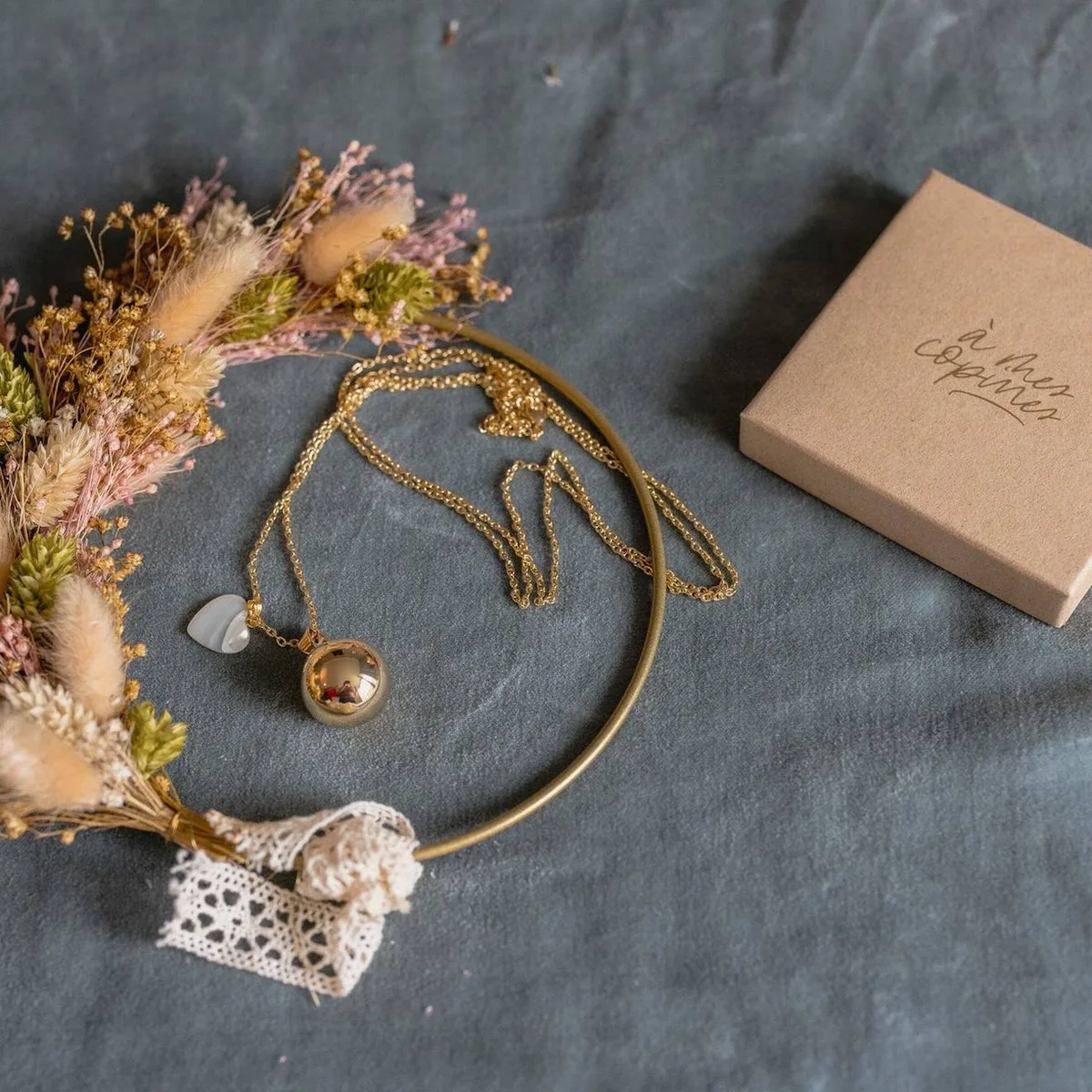 Bola De Grossesse Or Avec Coeur De Nacre Or - 2