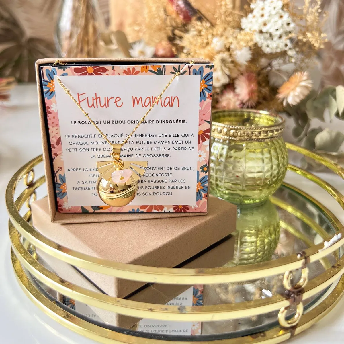 Bola De Grossesse Or Brossé Cristal Or - 2