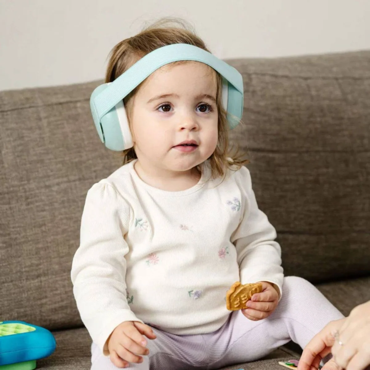 Casque antibruit Alecto pour bébés - Blanc et vert d'eau - 3