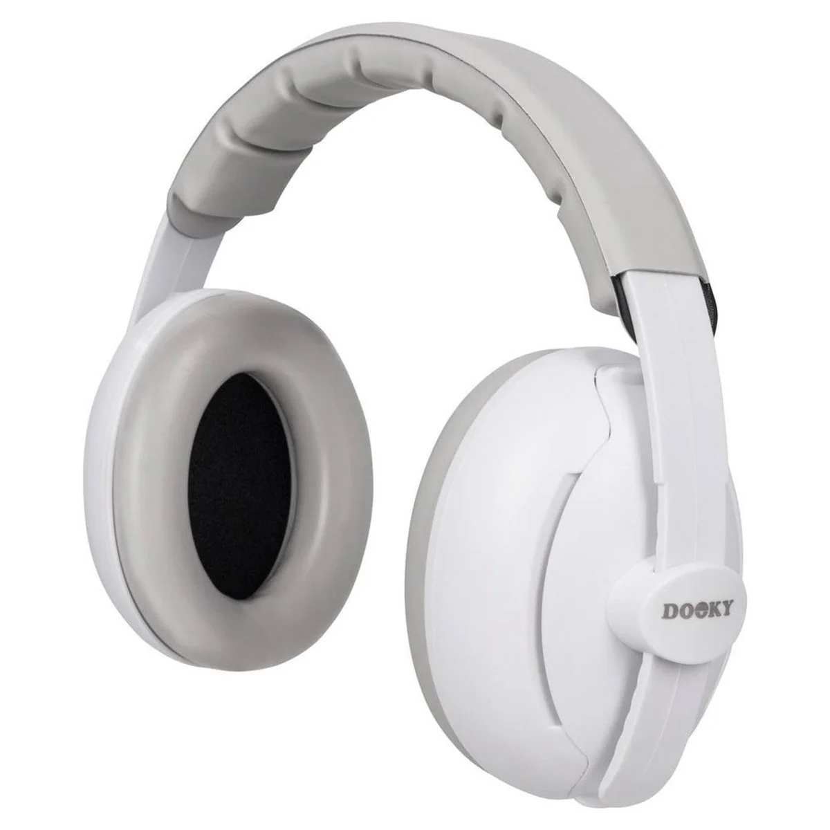 Casque antibruit Dooky Évolutif 2-en-1 bébé et enfant - Blanc