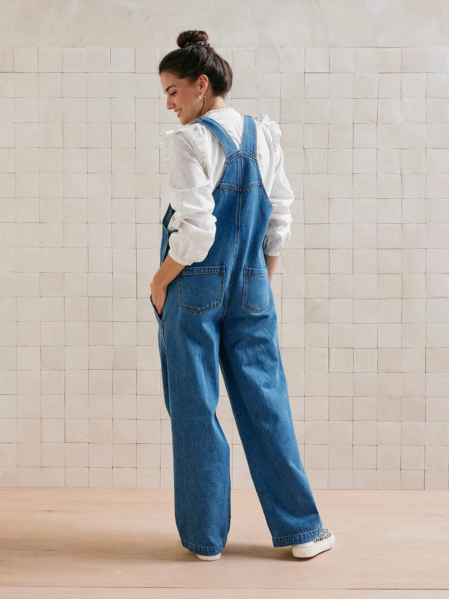 Salopette en jean grossesse et allaitement stone - 3