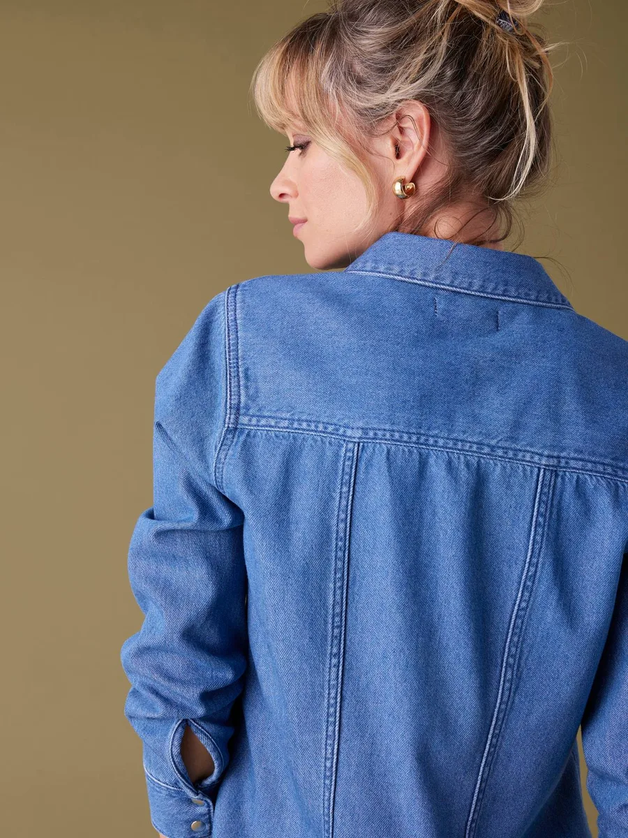 Chemise en jean grossesse denim brut - 3