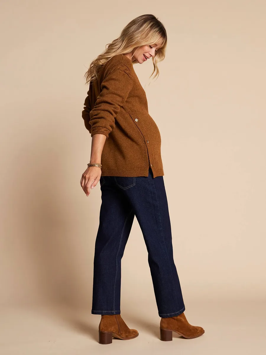 Pull fantaisie grossesse et allaitement olive