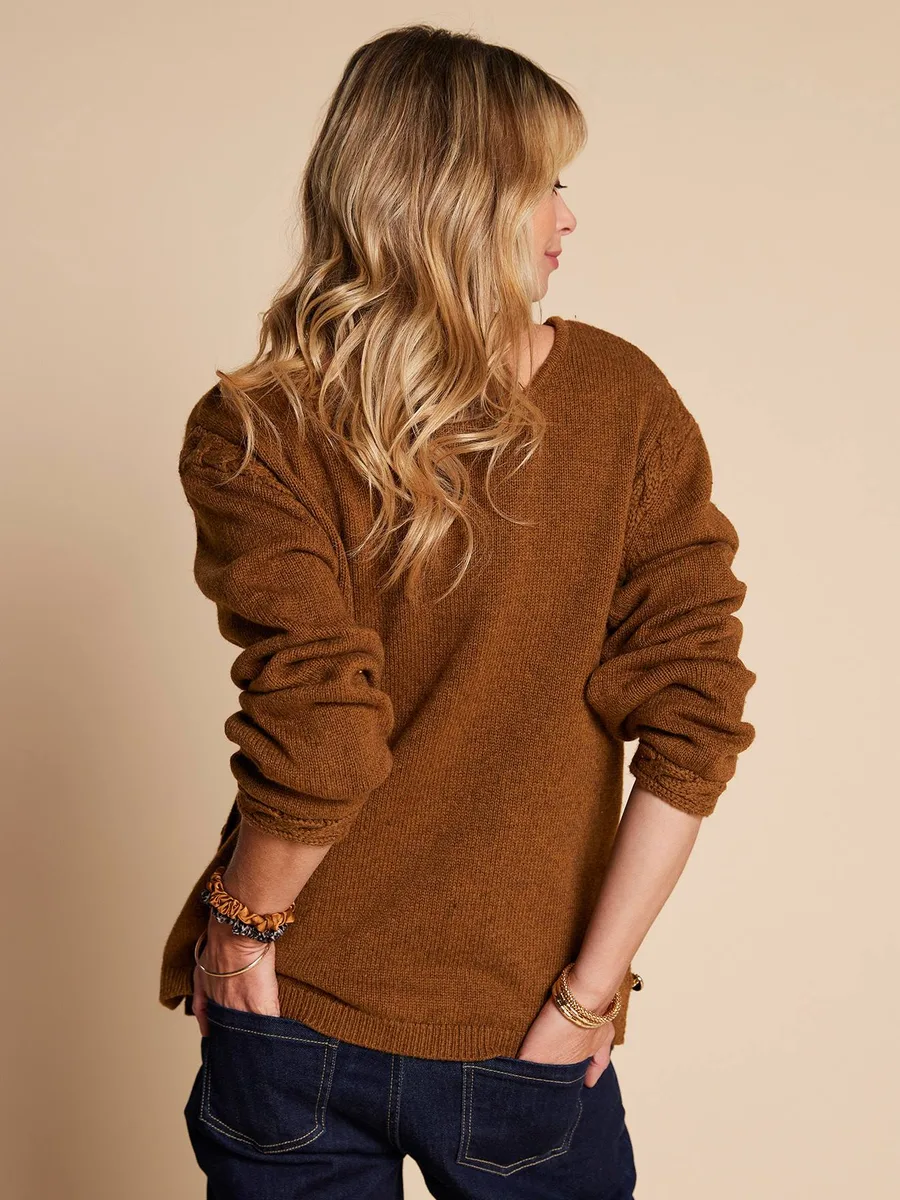 Pull fantaisie grossesse et allaitement olive - 3