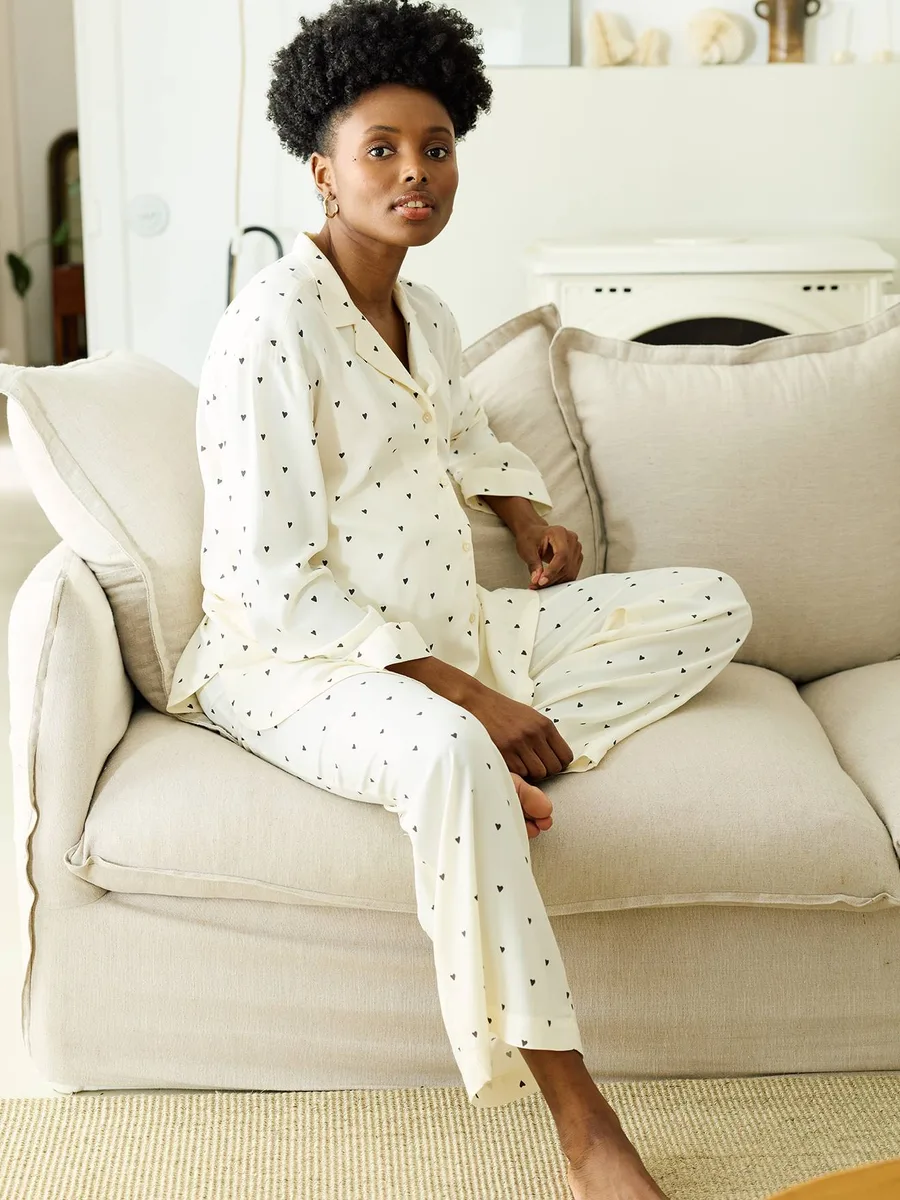 Pyjama de grossesse et d'allaitement écru